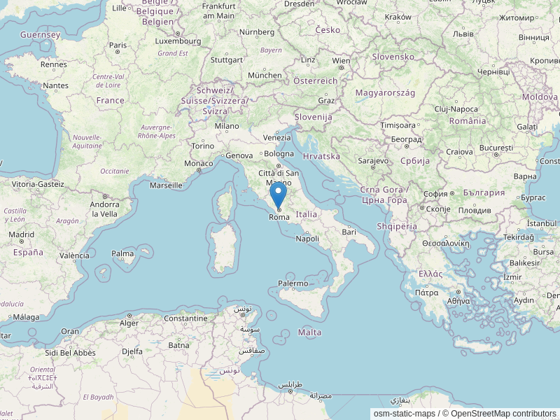 Screenshot della carta geografica con indicazione del luogo in cui è presente il DAAD